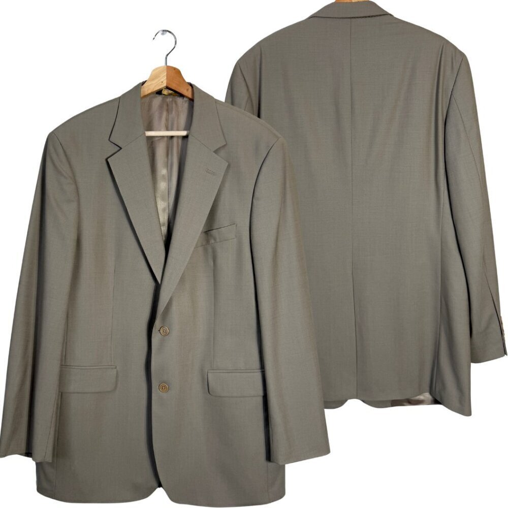 Brooks Brothers 346 Wool Sport Coat Dinner Jacket Blazer Men's 42L Tan Stretch - Picture 1 of 14